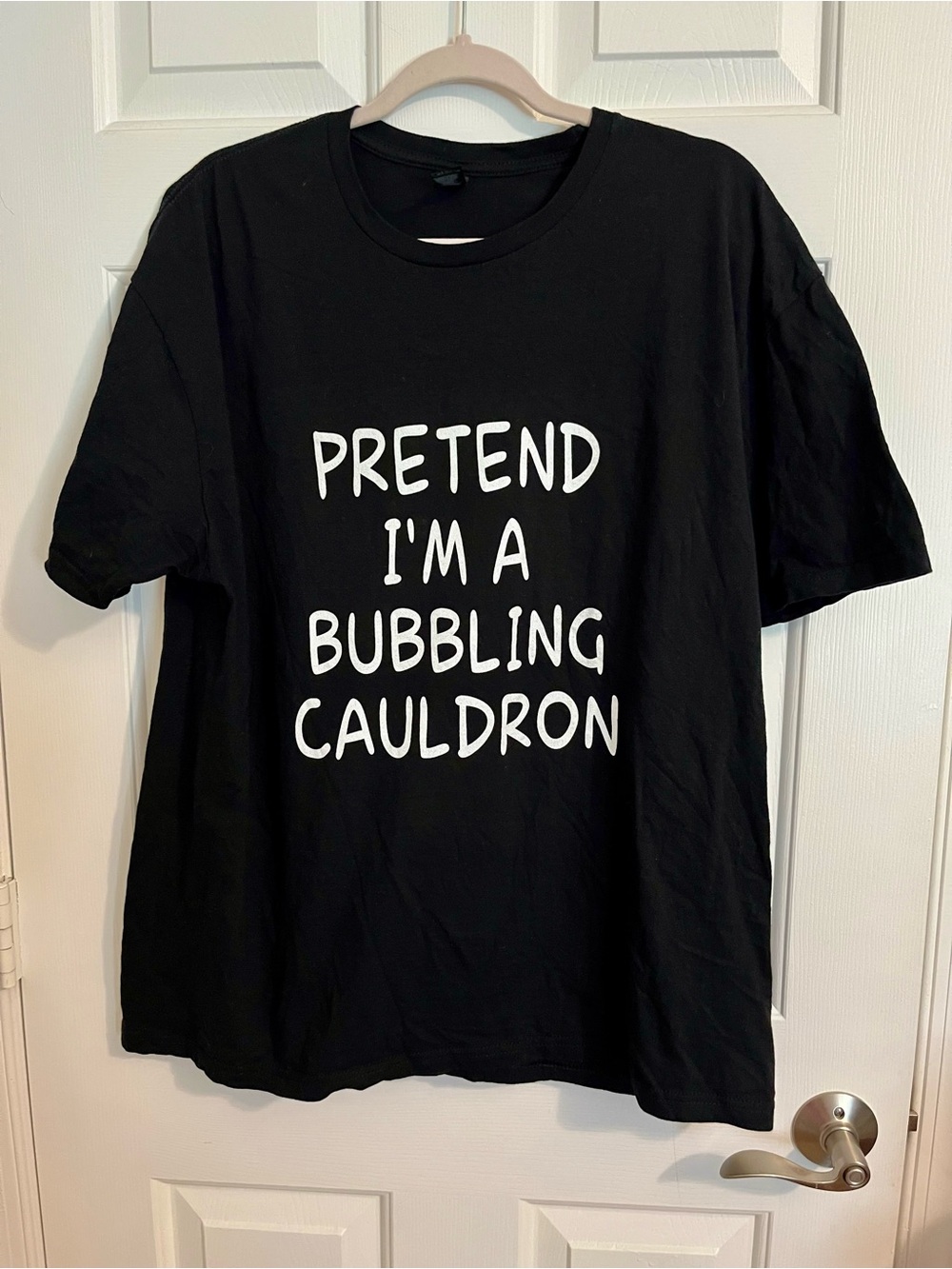 Black Graphic Tee - Pretend I'm A Bubbling Cauldron XL standard women’s or mens